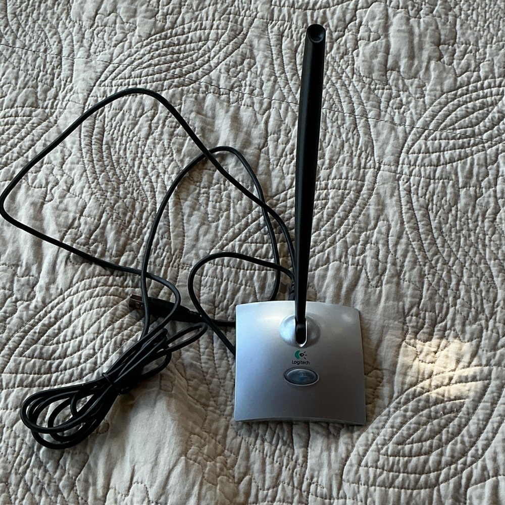 Logitech Silver and Black Antenna Booster